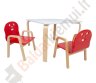 Vaikų baldų komplektas HAPPY: stalas ir 2 kėdės-0