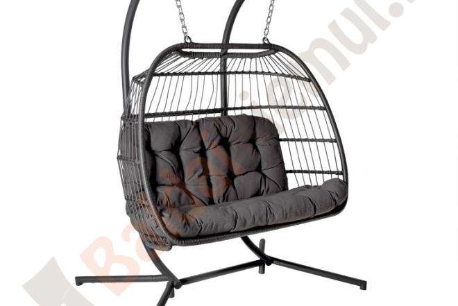Kabanti kėdė YOYO dviejų vietų su minkšta dalim 152x107xH198cm-0