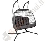 Kabanti kėdė YOYO dviejų vietų su minkšta dalim 152x107xH198cm-0
