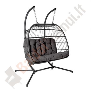 Kabanti kėdė YOYO dviejų vietų su minkšta dalim 152x107xH198cm-0
