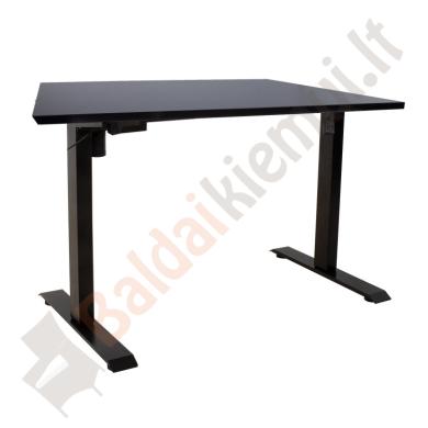 Reguliuojamo aukščio stalas ERGO, 140x80xH71-121cm, juodas-0