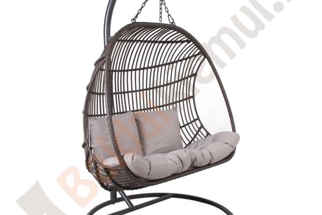 Kabanti kėdė CHESTNUT dviejų vietų su minkšta dalim 120x75,5xH193cm-0