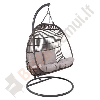 Kabanti kėdė CHESTNUT dviejų vietų su minkšta dalim 120x75,5xH193cm-0