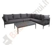 Lauko sofos komplektas BREMEN: stalas ir kampinė sofa-0