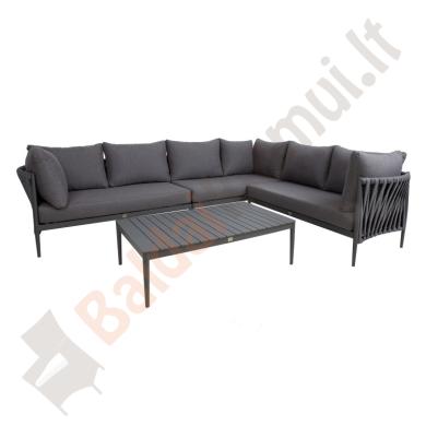 Lauko sofos komplektas BREMEN: stalas ir kampinė sofa-0