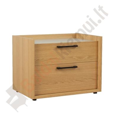 Naktinė spintelė BLOCK 60x40xH46cm, medžiaga: ąžuolas-0