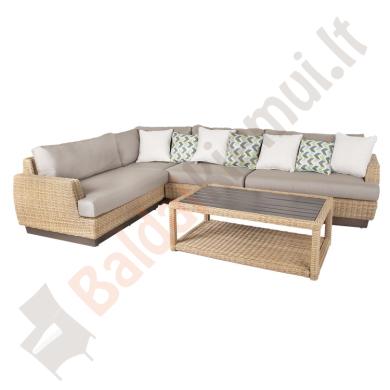 Lauko sofos komplektas TANJA: kampinė sofa ir kavos staliukas-0