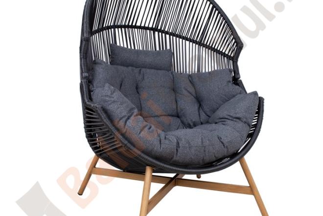 Lauko kėdė HELSINKI juoda-0