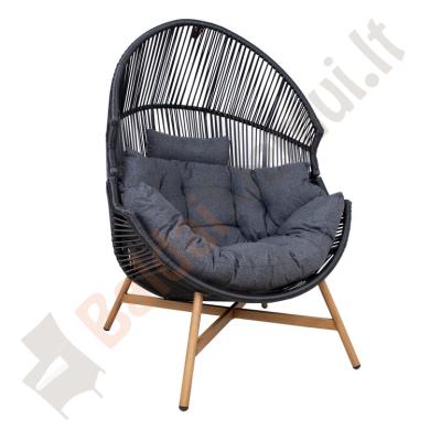 Lauko kėdė HELSINKI juoda-0