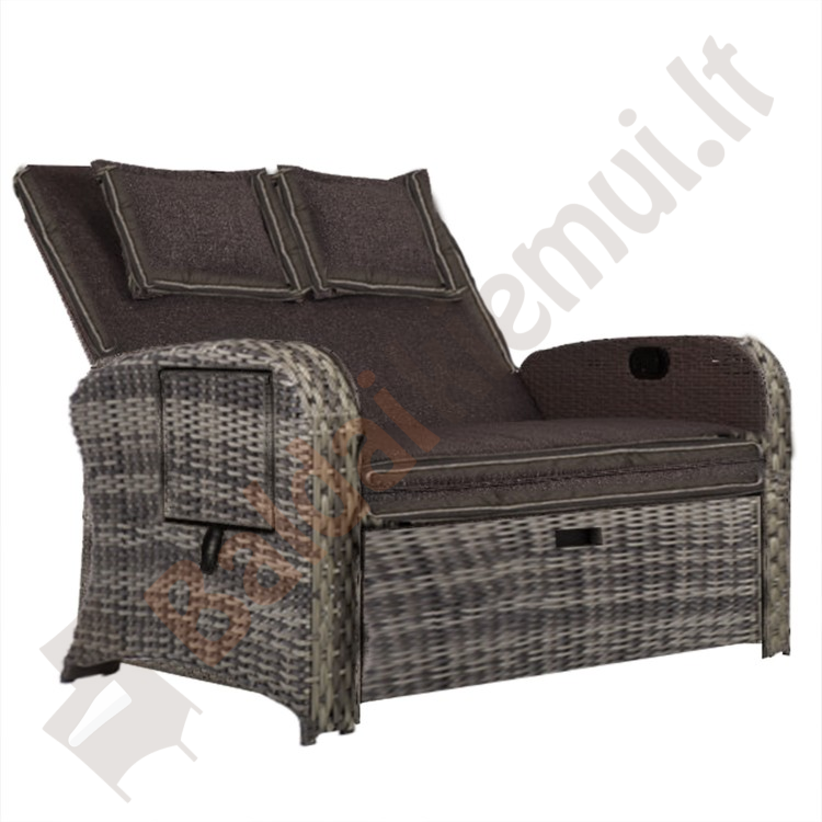 Lauko sofa COLO su reguliuojamu atlošu ir kojų atrama-0