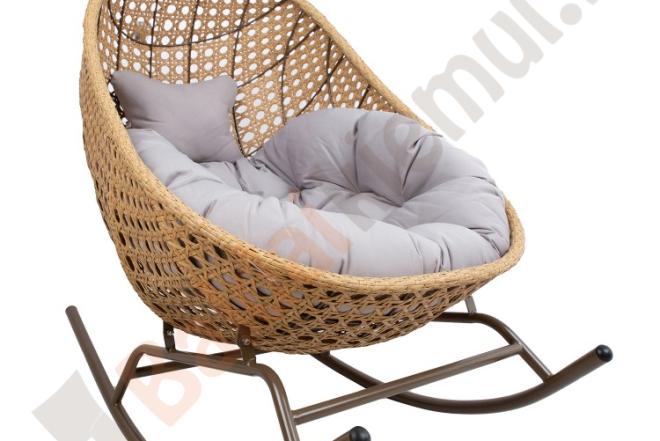 Supama lauko kėdė EGG. 134x87xH122cm Spalvos: smėlio ir šviesiai ruda-0