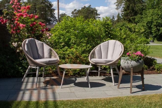 Lauko baldų komplektas balkonui SHEL: stalas ir 2 kėdės-0