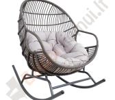 Supama lauko kėdė EGG 134x87xH122cm Spalvos: ruda ir pilka-0