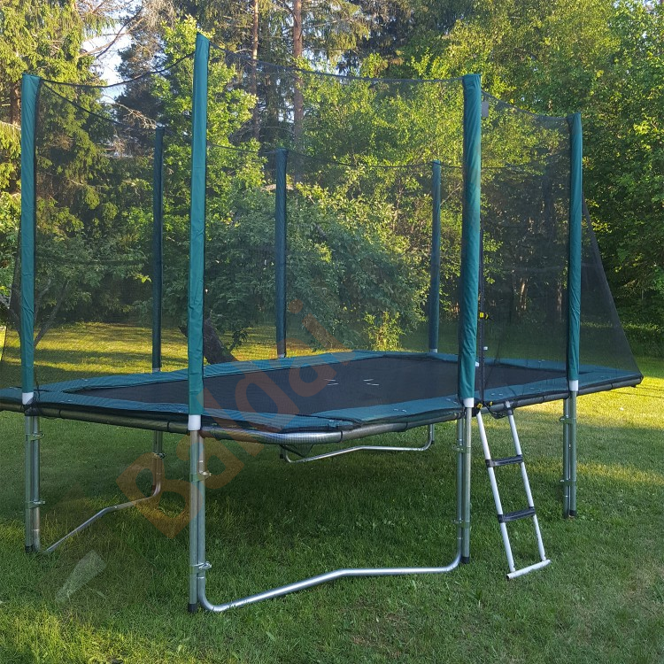 Batutas su apsauginiu tinklu 274x426cm, mėlynas-0