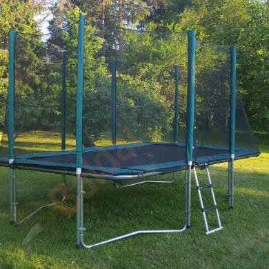 Batutas su apsauginiu tinklu 274x426cm, mėlynas-0