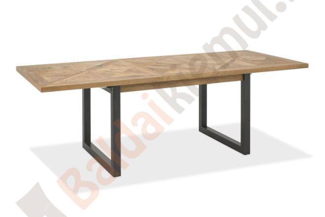 Valgomojo stalas INDUS 190/240x100xH76,5cm. Stalas per vidurį pailginamas-0