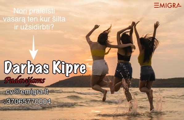 Darbas padavėjams Kipre-0