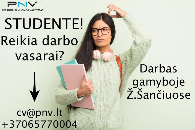 Darbas gamyboje studentams Kaune-0