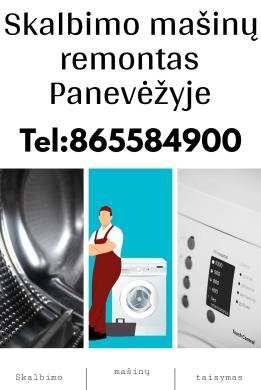 Skalbimo mašinų remontas Panevėžyje 865584900-0