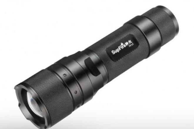 Supfire F3-L2, ZOOM, 1100lm, 300m žibintuvėlis-0