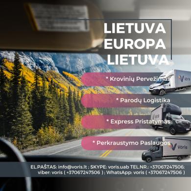 LIETUVA - EUROPA - LIETUVA Pilnų ir dalinių krovinių transportavimas : – Kasdienis krovinių surinkimas ir pristatymas. – Konkurencingos kainos ir patikimi pristatymo laikai. – Express paslauga - pristatymas per 24h. + Europa! - We offer 24 hours express d-0