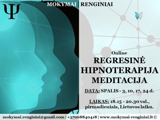Online - REGRESINĖ HIPNOTERAPIJA | REGRESINĖ MEDITACIJA Praktinis pritaikymas-0