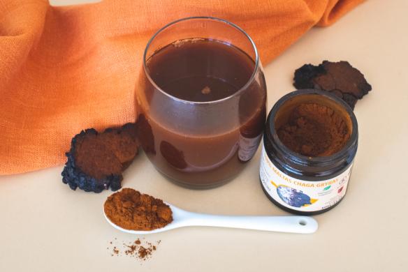 Augalinis maisto papildas Chaga grybo koncentratas milteliais, 30 g.-0