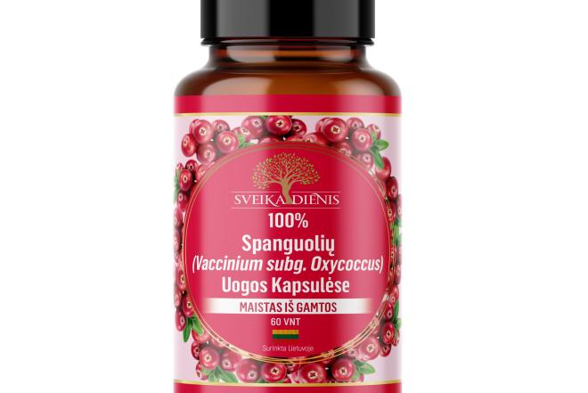 Spanguolių uogų koncentratas veganiškose kapsulėse, 60 vnt.-0