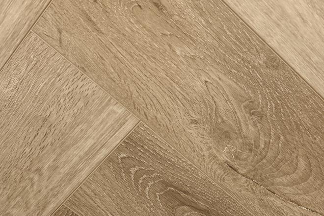 Likutis SPC vinilo grindų lentelės Herringbone Click su paklotu-0