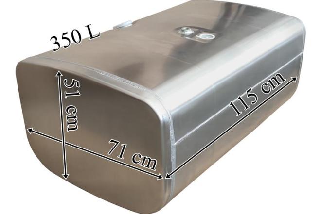 DEGALŲ BAKAS SCANIA 350L 1150X510X710 ALUMININIS-0