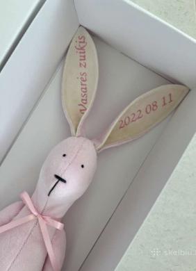 Vardinis personalizuotas pliušinis zuikis-0
