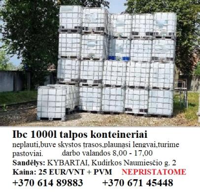 1000 L talpos IBC plastikinius konteinerius.-0