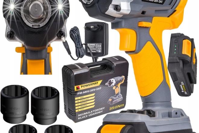 Akumuliatorinis smūginis veržliasūkis "PowerMat" 350Nm-0
