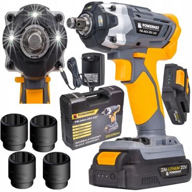 Akumuliatorinis smūginis veržliasūkis "PowerMat" 350Nm-0