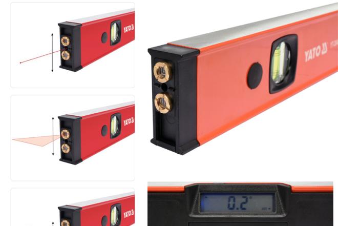 Skaitmeninis gulsčiukas su lazeriu Yato 610mm YT-30400-0