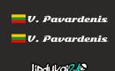 Lipdukai automobiliams su trispalve ir vardu-1