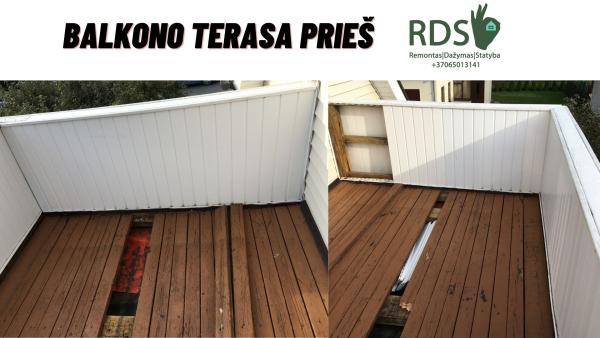 Terasų montavimas, stiklinės stoginės, verandos statymas-1