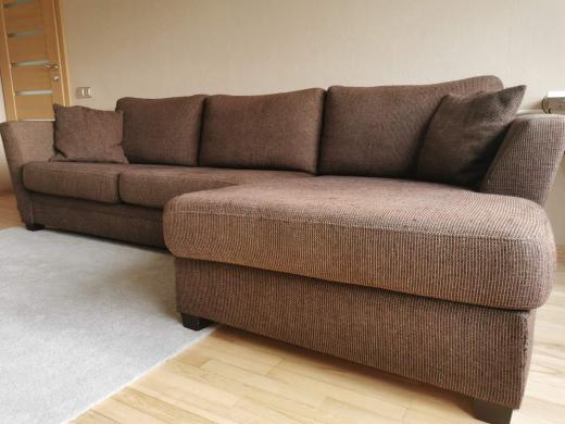 Sofa CASINO (kampinė, t.ruda)-1