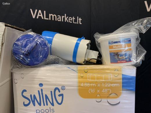 Apvalaus Karkasinio Baseino Komplektas 4,88x1,22m-1