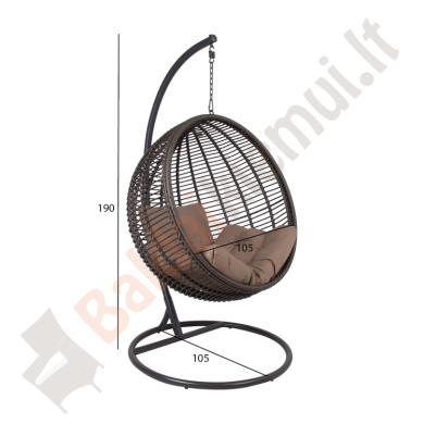 Kabanti kėdė GLOBE su minkšta dalim 105x105xH190cm-1