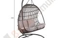 Kabanti kėdė CHESTNUT dviejų vietų su minkšta dalim 120x75,5xH193cm-1