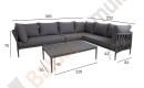Lauko sofos komplektas BREMEN: stalas ir kampinė sofa-1
