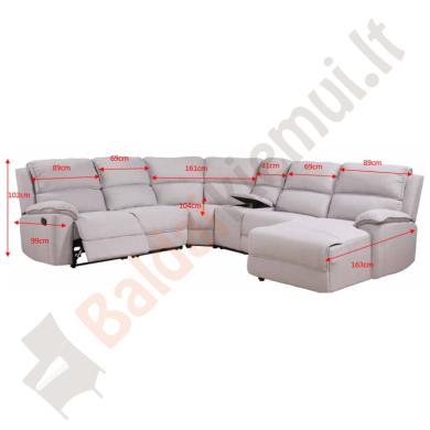 Kampinė sofa PARA dešinys kampas, 239/280x99/163xH102-1