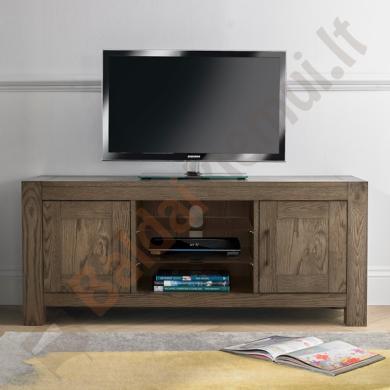 TV staliukas TURI 44x135xH57cm, mediena: ąžuolas, spalva: ruda, apdaila: alyvuota-1