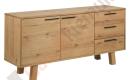 Indauja CHAR 150x40xH75cm, 2-durys, 3-stalčiai, medžiaga: ąžuolas, alyvuota-1