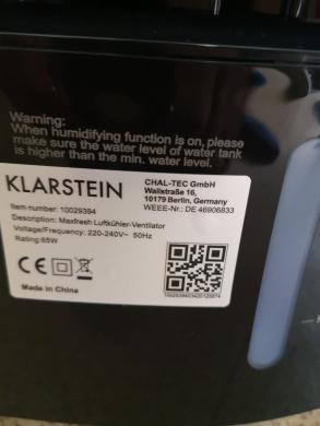 Nenaudotas Klarstein "Maxfresh" oro vėsintuvas-1