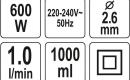 Elektrinis dažų purkštuvas Pulverizatorius Yato 600W YT-82553-1