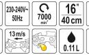 Elektrinis grandininis pjūklas YATO 2000W, YT-84870-1
