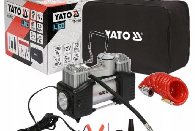 Automobilinis Kompresorius YATO su LED lempa 12V/250W, YT-73462-0