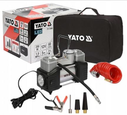 Automobilinis Kompresorius YATO su LED lempa 12V/250W, YT-73462-0